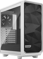 „FRACTAL Design Meshify 2 Compact“ baltas „TG Clear Tint“ vidutinio dydžio žaidimų kompiuterio korpusas FD-C-MES2C-05