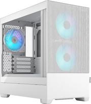 „Fractal Design Pop Mini Air RGB White Core“ – grūdintas stiklas, skaidrus atspalvis – Priekinis korpusas su korio struktūros tinkleliu – šoninis skydelis iš grūdinto stiklo – Komplekte trys 120 mm „Aspect 12 RGB“ ventiliatoriai – mATX kompiuterio žaidimų