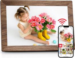 „Frameo“ 64GB, 15,6 colių, „Wi-Fi“ skaitmeninė nuotraukų rėmelė, juoda, FHD 1920 × 1080p, IPS jutiklinis ekranas, elektroninė nuotraukų rėmelė, automatinis pasukimas, paprastas nuotraukų ir vaizdo įrašų dalijimasis per „Frameo“ programėlę