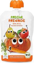 „FRECHE FREUNDE“ ekologiškos daržovių tyrės: obuoliai, kriaušės, morkos ir moliūgai, kūdikių maistas nuo 6 mėnesių, veganiškas, be glitimo, (1 x 100 g)