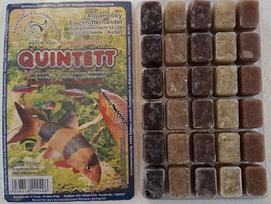 „Frozen Food Quintet Tropical“ 100 g – maisto mišinys tropinėms dekoratyvinėms žuvims su raudonomis ir baltomis uodų lervomis, artemijomis, dafnijomis ir mysis – šaldytas maistas dekoratyvinėms žuvims, pakuotėje su blisteriu (10 x 100 g)