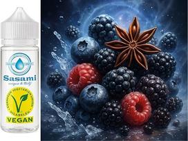 „Frozen Nebula“ uogų mišinio ir anyžių ledo aromato koncentratas – veganiškas – „Sasami“ – 10 ml