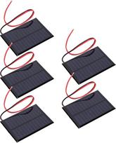 „FTVOGUE“ mini saulės elementas, polisilicio saulės elementų plokštė, 6 V, 0,6 W, 2 mm storio, su 30 cm raudonu ir juodu laidu, mažas šviesos išeigos koeficientas, skirtas saulės energija maitinamiems kraštovaizdžio šviestuvams, telefonų įkrovikliams, maž