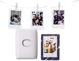 „FUJIFILM instax mini Link 2“ išmaniojo telefono spausdintuvo rinkinys, molio baltumo spalvos
