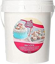 „FunCakes“ „Dip 'n Drip“ glazūra, balta, 1 kg | Tortų glazūra ir glazūra spurgoms, keksams bei tortams