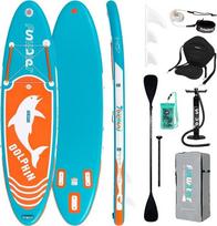 „FunWater“ stovimosios irklavimo lenta – SUP dviems asmenims / šeimoms, su visais priedais, dvigubo sluoksnio PVC, tinkama pradedantiesiems, pripučiama irklavimo lenta suaugusiems ir pradedantiesiems