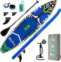 „FunWater“ pripučiama stovimojo irklavimo lenta, banglentė, SUP komplektas, irklavimo lentos priedai, reguliuojamas irklas, siurblys, ISUP kelioninis kuprinis, saugos virvė, vandeniui atsparus maišas, suaugusiųjų irklavimo lenta