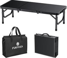 „FUNYKICH“ 3 pėdų sulankstomas kempingo stalas, 87 x 40 x 26 cm, su maišeliu, skirtas 2–4 žmonėms