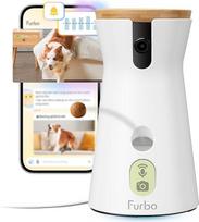 „Furbo“ 360° šunų kamera su programėle [aktyvavimui nustatymo metu reikalingas prenumeratos planas] | 1080p gyvūnų stebėjimo kamera su spalvotu naktinio matymo režimu, dvipusiu garso ryšiu ir lojimo signalu – galimybė mesti skanėstus per programėlę, ideal
