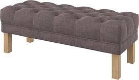 „Furninero“ 120 cm pločio – giliai paminkštinta sėdimoji suolelė-lova, taburetė/otomanė/pufas/pėdų atrama – su kvadratinėmis kojomis