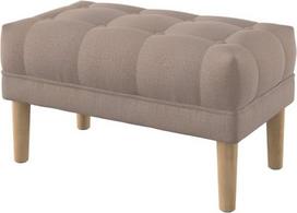 „Furninero“ – 80 cm pločio, mygtukais puošta, apmušta suoliuko tipo ottoman tipo taburetė – išlenktomis kojomis