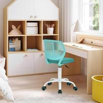 „FurnitureR“ vaikų stalas ir aukščio reguliuojama spalvinga ergonomiška paauglių kėdė su atlošu ir porankiais, vaikų kėdė su 5 ratukais, skirta 3–10 metų vaikams, maksimali apkrova – 100 kg