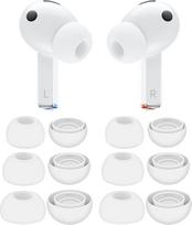 „Galaxy Buds 3 Pro“ ausų įdėklai, skirti „Samsung Galaxy Buds 3 Pro“ – 6 poros S/M/L dydžių, keičiamieji, pagaminti iš minkšto silikono ir lanksčios gelio medžiagos, pritaikyti „Samsung Galaxy Buds 3 Pro“ (balti)