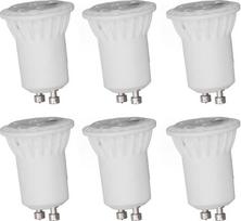 „Garosa“ 6 vnt. LED MR11 lemputės, reguliuojamo ryškumo, GU10, keraminės, energiją taupančios, 4 W, 360 lm, be UV spindulių, 120 laipsnių spinduliavimo kampas, GU10 lizdas, namų apšvietimas, įrankiai, 220 V kintamosios srovės, šilta šviesa