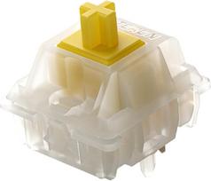 „GATERON KS-3X1“ „Milky Pro“ serijos klaviatūros jungikliai (geltoni, linijiniai, pakuotėje yra