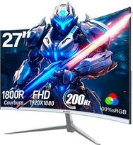 „Gawfolk“ 27 colių išlenktas žaidimų monitorius, 200 Hz, kompiuterio ekranas su garsiakalbiu