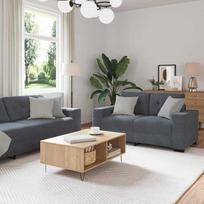 „Gecheer“ 3324640 sofų komplektas iš 3 dalių, pilkos spalvos aksomas, moderni minkšta sofa, skirta svetainei, miegamajam ir žaidimų kambariui
