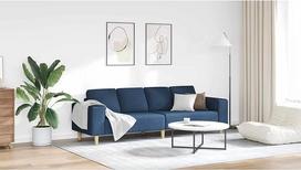„Gecheer“ 3335088 sofų komplektas, mėlynos spalvos audinys, moderni minkšta sofa, skirta svetainei, miegamajam ir žaidimų kambariui