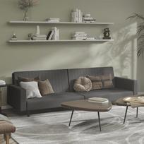 „Gecheer“ dvivietė sofa-lova, svečių lova, šezlongas, sofa, minkšta sofa, poilsio sofa, tamsiai pilka, aksomas, 2 tipo
