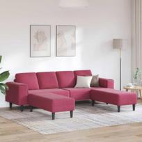 „Gecheer“ sofų komplektas, vyno raudonumo aksomas, moderni minkšta sofa, skirta svetainei, miegamajam ir žaidimų kambariui 3335126