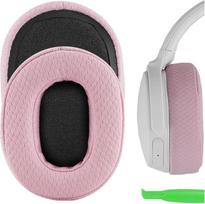„Geekria Comfort“ atsarginės tinklinės ausinių pagalvėlės, skirtos „Skullcandy Crusher Wireless“, „Crusher Evo“, „Crusher ANC“ ir „Hesh 3“ ausinėms, ausinių komplektams, ausinių kaušeliams, remonto detalėms (rožinės spalvos)