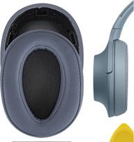 „GEEKRIA QuickFit“ atsarginės atminties putos ir odinės ausinių pagalvėlės, skirtos „Sony MDR-100ABN/WH-H900N“ – pilkos spalvos