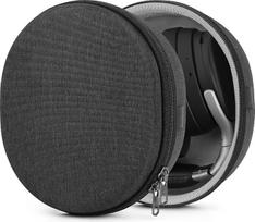 „Geekria Shield“ ausinių dėklas, suderinamas su „Bose“, „Soundcore“, „Denon“ ir kitomis prekėmis, atsarginis kietasis kelioninis dėklas su vietos laidams (tamsiai pilkos spalvos)