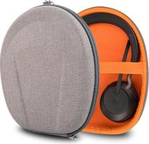 „Geekria Shield“ ausinių dėklas, suderinamas su „Jabra Elite 45h“, „Evolve2 50“ – atsarginis kietasis kelioninis dėklas su skyriumi laidams (rudas)