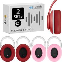 „Geekria SNAP“ ausinių pagalvėlių atsarginių komplektas, skirtas „Beats Studio Pro“ ausinėms, magnetinis „Easy-Switch“ mechanizmas, leidžiantis pakeisti pagalvėles per kelias sekundes, remonto detalės (dirbtinė oda, 2 poros)