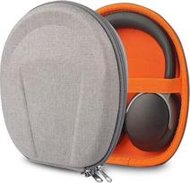 „Geekria® UltraShell“ ausinių dėklas, skirtas „Bose QuietComfort“ QC3, QC25, QC2, QC15, AE2w, AE2i, AE2 modeliams / Kietas ausinių dėklas / Kelioninis krepšys (perlų spalvos PU, auksinis)