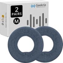 „Geekria“ 2 poros megztų ausinių ausinių antgalių – sertifikuota produkto sauga – plaunami ir elastingi higieniški ausinių antgaliai, skirti ausines apgaubiančioms ausinėms, prakaito sugėrimo antgaliai sporto salėje, žaidimams