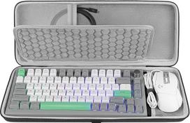 „Geekria“ 75 % klaviatūros ir pelės nešiojimo dėklas, suderinamas su „Aula F75 Pro“/„S75 PRO“, „Keychron K2 V2“/„Q1 HE“, „ASUS ROG Azoth 75 %“, „Redragon K673 PRO“, 84 klavišų kietasis dėklas