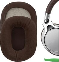 „Geekria“ atsarginės ausinių pagalvėlės, skirtos „Sony“ MDR-1ABT, MDR-1RBT, MDR-1RNC ausinėms: ausinių pagalvėlės / ausų pagalvėlės / ausinių kaušeliai / ausų dangteliai / ausinių pagalvėlių atsarginės dalys (rudos spalvos, su pūkeliais)