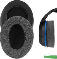 „Geekria“ atsarginės ausų pagalvėlės, tinkamos „Turtle Beach Stealth 400“, „500X“, „700X“, „420X“, „Ear Force XO SEVEN“, „XP500“, „PX5“, „PX4“ ausinėms, „X42“ žaidimų ausinių ausinių pagalvėlės / ausų pagalvėlės / atsarginės dalys (ovalios, ypač storos, l