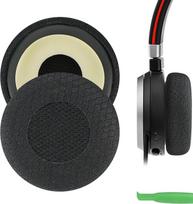 „Geekria“ atsarginės tinklinės ausinių pagalvėlės, skirtos „Jabra Evolve 65UC/65MS/40UC/40MS/30US/30II/20SE/20UC/20MS“ ausinėms – remonto detalės (juodos)