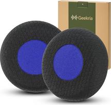 „Geekria“ atsarginės tinklinės ausinių pagalvėlės, skirtos „Jabra Evolve 65UC/65MS/40UC/40MS/30US/30II/20SE/20UC/20MS“ ausinėms – atsarginės dalys (juodos ir mėlynos spalvos)