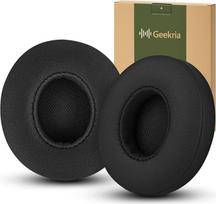 „Geekria“ ausinių pagalvėlės, skirtos „Beats by Dr. Dre Solo3“ ir „Solo 3.0 Wireless“ ant ausų dedamoms ausinėms: atsarginės ausinių pagalvėlės / ausų paminkštinimai / ausų kaušeliai / ausų dangteliai / ausinių pagalvėlių remonto detalės (juodos)