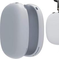 „Geekria“ silikoninis ausinių kaušelių dangtelis, suderinamas su „Apple AirPods Max“ ausinėmis, įbrėžimams atsparus apsauginis dėklas + neslystantis paviršius (sidabrinis)