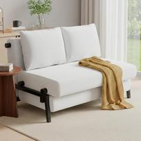 „Generisch“ sulankstoma dvivietė svečių sofa-lova su miego funkcija, 2-in-1 transformuojama sofa-lova su pagalvėle, 2 vietų sofa iš velvetinio audinio, skirta svetainei, miegamajam, balkonui, su metaliniu rėmu | Transformuojama 2 vietų sofa su miego funkc