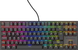 „Genesis Thor 303 TKL“ mechaninė žaidimų klaviatūra, „Hot-Swap“ funkcija, „Outemu Peach Silent“ jungikliai, RGB apšvietimas, „N-Key Rollover“ funkcija, aliuminio korpusas, laidinė, 87 klavišai, DE QWERTZ išdėstymas, juoda