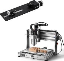 „Genmitsu 3020-PRO Ultra“ CNC frezavimo staklės su tekinimo moduliu, visiškai metalinis graviravimo įrenginys, patobulinta 710 W veleno galios sistema, skirta metalui ir medžiui, 60 mm žingsninis variklis, įmontuotas pagrindinės plokštės ventiliatorius