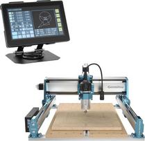 „Genmitsu 4040-PRO MAX“ CNC frezavimo staklės + 7 colių autonominis valdiklis | Puikiai tinka medžio, metalo ir akrilo apdirbimui. Tiksli linijinių bėgių pavara.
