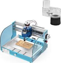 „Genmitsu“ CNC frezavimo staklės 3018-PROVer V2+ su dulkių surinkimo antgaliu, graviravimo staklių rinkinys su aliumininiu rėmu, GRBL valdymu, avarinio išjungimo mygtuku, CNC maršrutizatorius medienai, akrilui, MDF (be autonominio valdiklio)