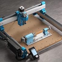 „Genmitsu“ CNC frezavimo staklės 4040-PRO + autonominė valdymo sistema + 4 ašių modulis | Skirtos medžiui, akrilui, MDF ir nailonui, GRBL valdymo sistema, iš anksto surinktos