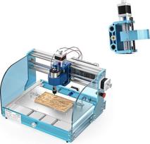 „Genmitsu“ CNC frezavimo staklės 3018-PROVer V2+ su aliuminine Z ašimi, graviravimo staklių rinkinys su aliumininiu rėmu, GRBL valdymu, avariniu išjungimo jungikliu, CNC maršrutizatorius medžio, akrilo, MDF apdirbimui (be neprisijungusio