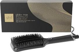 „ghd Glide+ Max Hot Brush“: plaukų tiesinimo šepetys, skirtas storams ir garbanotiems plaukams | Karštas šepetys, skirtas greitam ir lengvam šukuosenos formavimui, leidžiantis išgauti glotnius plaukus vos per vieną šukuosenos formavimo etapą, apsaugantis