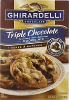 „Ghirardell Chocolate“ „Triple Chocolate Semi Sweet“ (pieno buteliuko formos) keramikinis pusiau saldžių sausainių mišinys – 52,5 oz