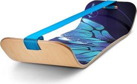 „Gibbon GiBoard“ pusiausvyros lenta suaugusiems ir vaikams – „slackline“ treniruoklis, skirtas treniruotėms namuose – medinė svyruojanti pusiausvyros lenta – pratimai prie stovimojo stalo – joga, judrumas, pilatesas, raumenų stiprinimas