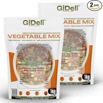 „GiDeli“ sriubų prieskoniai, 2 x 1 kg – daržovių sultinys be druskos – Džiovintos daržovės be priedų, natūraliai džiovintos – puikiai tinka sriuboms, padažams ir troškiniams | atidarius pakuotę juntamas šviežių daržovių aromatas, išbrinksta karštame vande