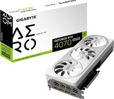 „Gigabyte“ „GeForce RTX 4070 Super Aero OC“ vaizdo plokštė – 2565 MHz procesoriaus dažnis, 12GB GDDR6X 21000 MHz 192 bitų atmintis, PCI-E 4.0, 3x DP 1.4, 1x HDMI 2.1a, NVIDIA DLSS 3.5, GV-N407SAERO OC-12GD